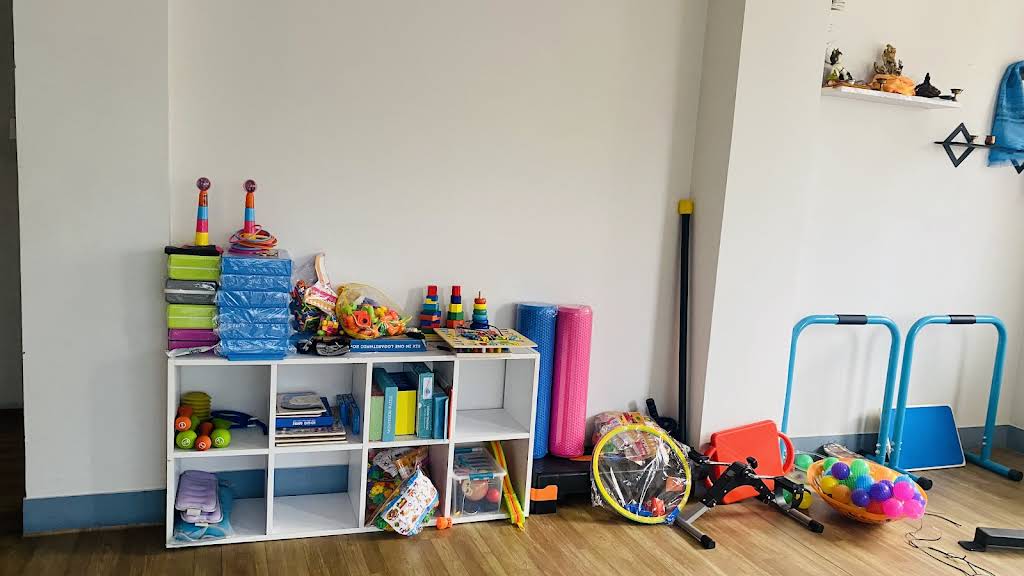 Pediatric physiotherapy equipment and therapy tools arranged inside Walk Nepal